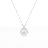 1.6 CT Lab Diamond Round Cut Chain Pendant